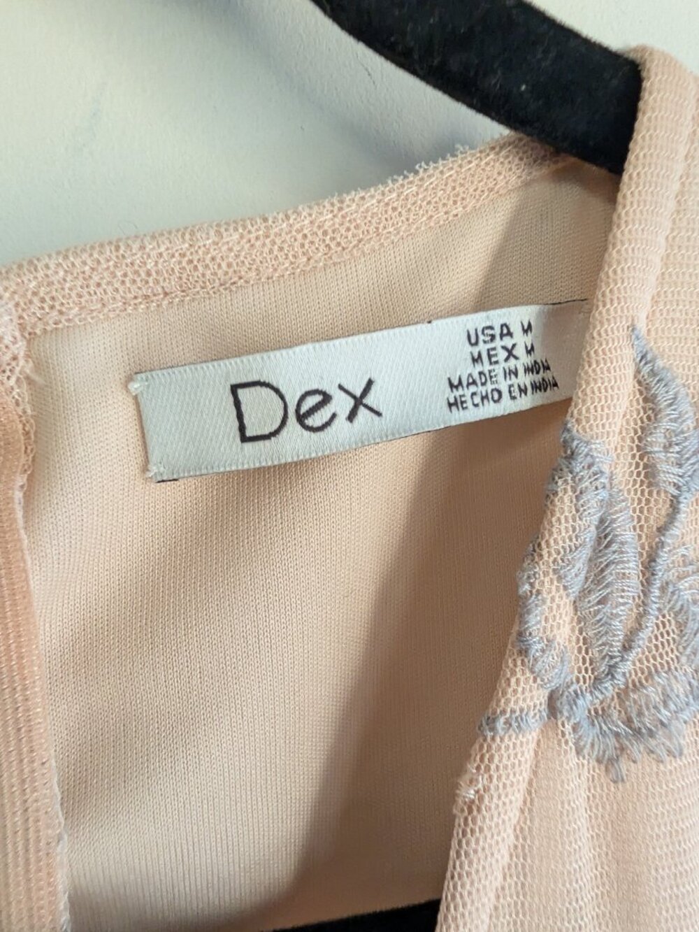 Dex Embroidered Sheer Ruffle Sleeve Mini Dress - Picture 5 of 12
